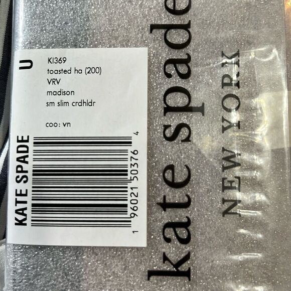 Kate Spade ♠️ Madison Small Slim Card Holder Toasted Hazelnut Multi 
NWT - Picture 6 of 7